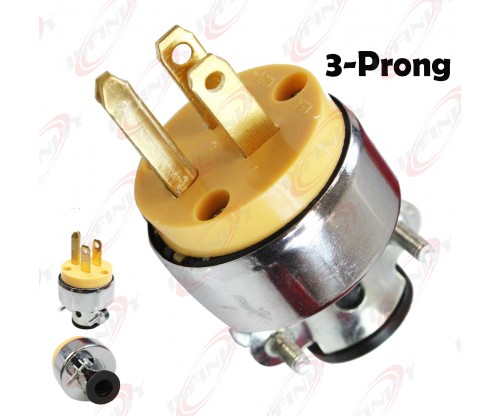 New 3-Prong Replacement Male Electrical Plug Heavy-Duty